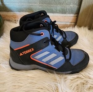 ADIDAS TERREX Hyperhiker Mid Hiking Shoes Blue & Gray Size 6.5